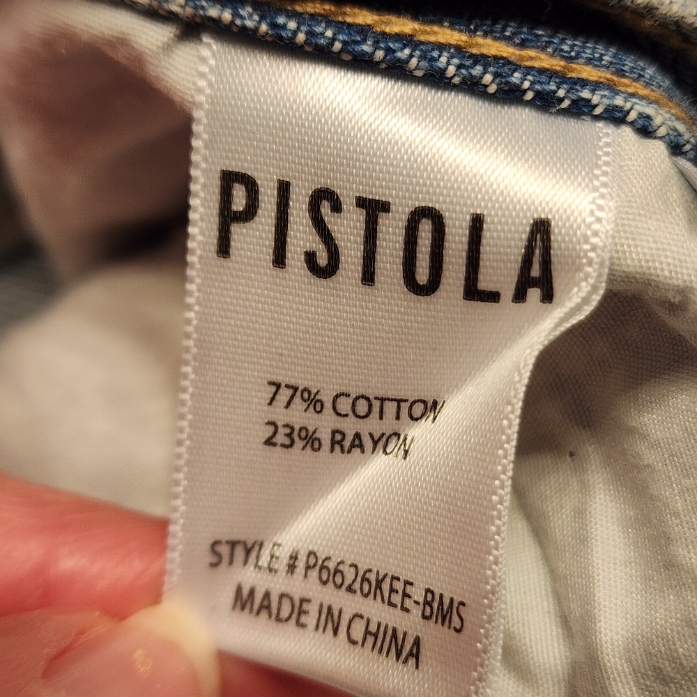 PISTOLA Presley High Rise Relaxed Roller Jeans in By My Side Size 26 - Picture 14 of 16